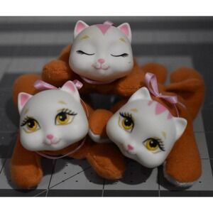 Kitty Surprise Baby Kittens LOT of 3‎ Stuffed Animal Plush Brown Pink White Cats